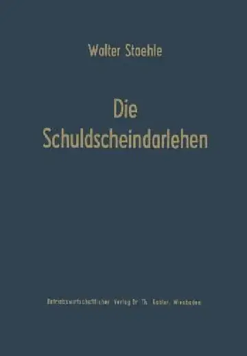 Cover of Die Schuldscheindarlehen