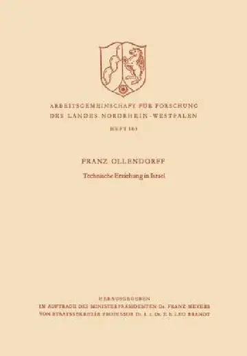 Cover of Technische Erziehung in Israel