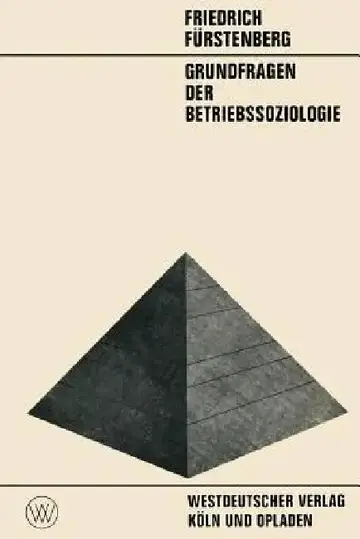 Cover of Grundfragen Der Betriebssoziologie
