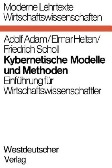 Cover of Kybernetische Modelle Und Methoden