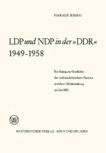 Cover of Ldp Und Ndp in Der »Ddr« 1949 - 1958