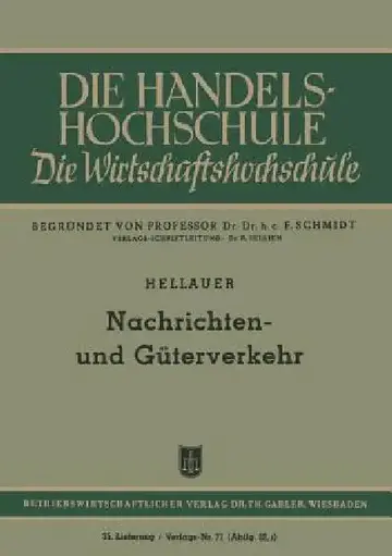 Cover of Nachrichten- Und Güterverkehr
