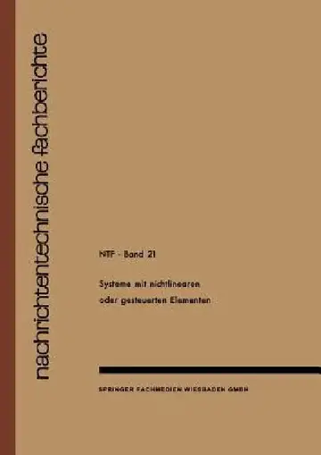 Cover of Systeme Mit Nichtlinearen Oder Gesteuerten Elementen / Systems with Non-Linear or Controllable Elements