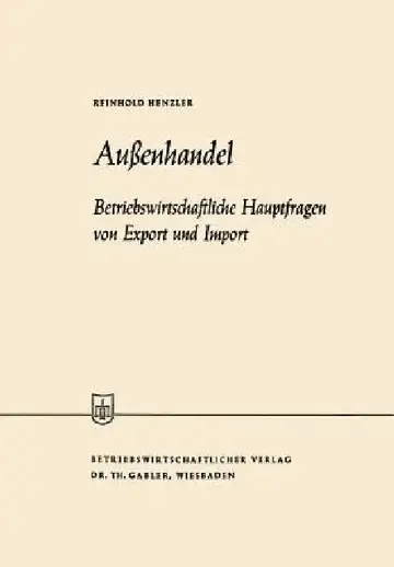 Cover of Außenhandel