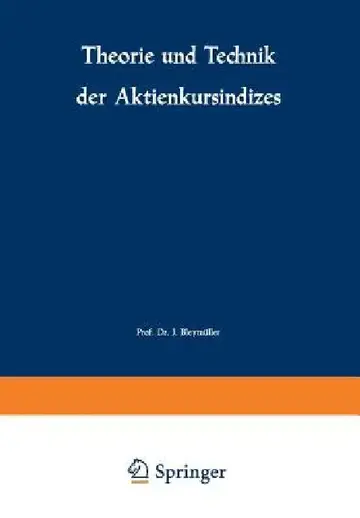 Cover of Theorie Und Technik Der Aktienkursindizes