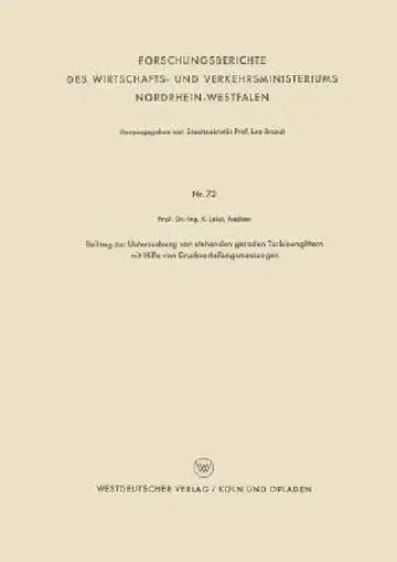 Cover of Beitrag Zur Untersuchung Von Stehenden Geraden Turbinengittern Mit Hilfe Von Druckverteilungsmessungen