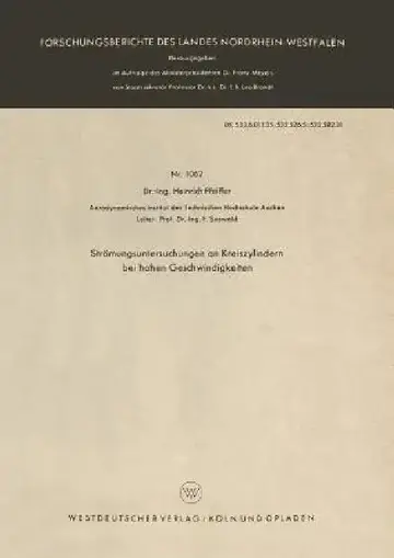 Cover of Strömungsuntersuchungen an Kreiszylindern Bei Hohen Geschwindigkeiten