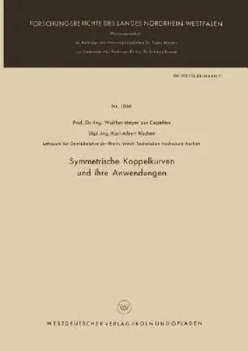 Cover of Symmetrische Koppelkurven Und Ihre Anwendungen