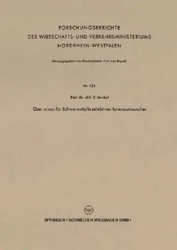 Cover of Über Einen Für Schwermetalle Selektiven Ionenaustauscher