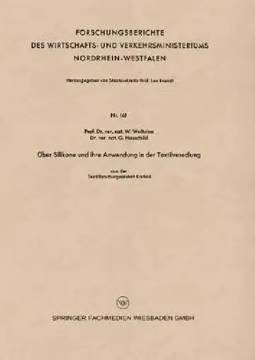 Cover of Über Silikone Und Ihre Anwendung in Der Textilveredlung