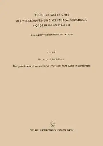 Cover of Der Gewölbte Und Verwundene Tragflügel Ohne Dicke in Schallnähe