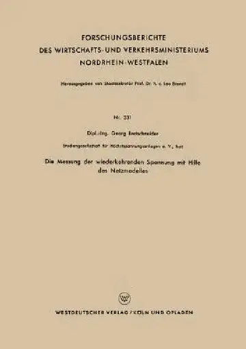 Cover of Die Messung Der Wiederkehrenden Spannung Mit Hilfe Des Netzmodelles