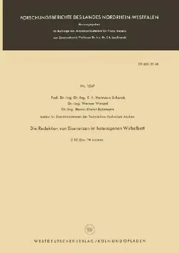 Cover of Die Reduktion Von Eisenerzen Im Heterogenen Wirbelbett