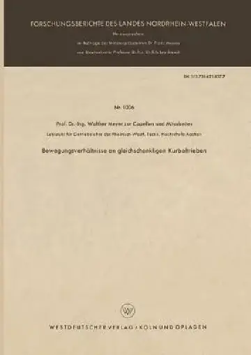 Cover of Bewegungsverhältnisse an Gleichschenkligen Kurbeltrieben