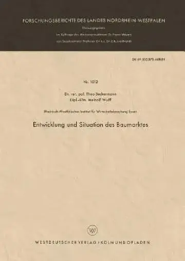Cover of Entwicklung Und Situation Des Baumarktes