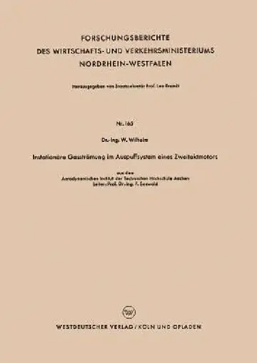Cover of Instationäre Gasströmung Im Auspuffsystem Eines Zweitaktmotors