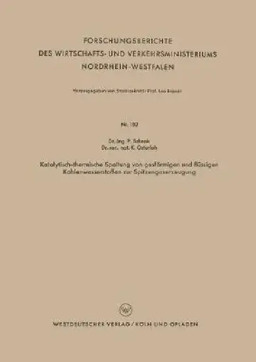 Cover of Katalytisch-Thermische Spaltung Von Gasförmigen Und Flüssigen Kohlenwasserstoffen Zur Spitzengaserzeugung