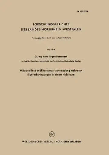 Cover of Mikrowellenbandfilter Unter Verwendung Mehrerer Eigenschwingungen in Einem Hohlraum