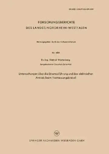 Cover of Untersuchungen Über Die Stromzuführung Und Den Elektrischen Antrieb Beim Vermessungskreisel