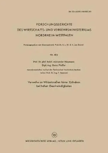 Cover of Versuche an Wirbelstraßen Hinter Zylindern Bei Hohen Geschwindigkeiten