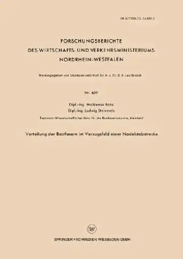 Cover of Verteilung Der Bastfasern Im Verzugsfeld Einer Nadelstabstrecke
