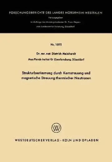 Cover of Strukturbestimmung Durch Kernstreuung Und Magnetische Streuung Thermischer Neutronen