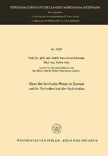 Cover of Über Die Ferritische Phase Im Zement Und Ihr Verhalten Bei Der Hydratation