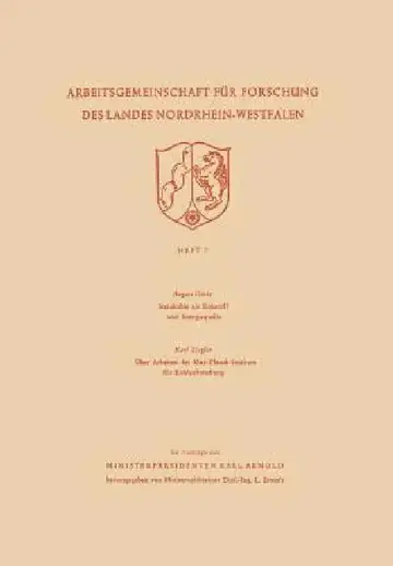 Cover of Steinkohle ALS Rohstoff Und Energiequelle. Über Arbeiten Des Max-Planck-Instituts Für Kohlenforschung