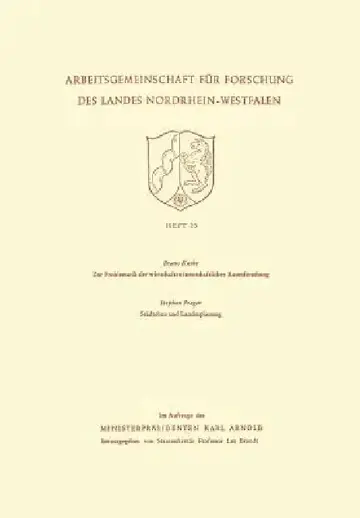 Cover of Zur Problematik Der Wirtschaftswissenschaftlichen Raumforschung / Städtebau Und Landesplanung