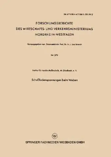 Cover of Schußfadenspannungen Beim Weben