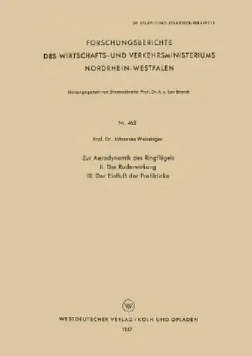 Cover of Zur Aerodynamik Des Ringflügels