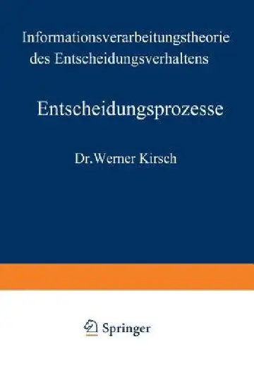 Cover of Entscheidungsprozesse