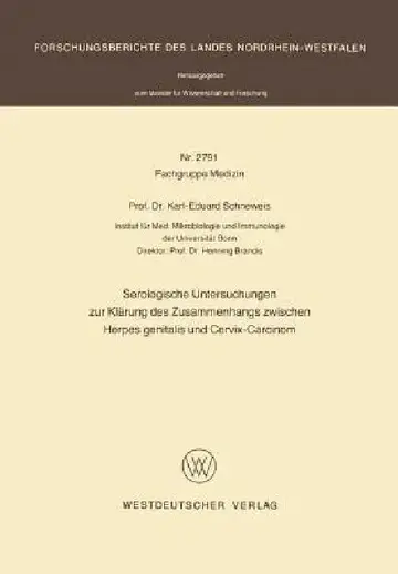 Cover of Serologische Untersuchungen Zur Klärung Des Zusammenhangs Zwischen Herpes Genitalis Und Cervix-Carcinom