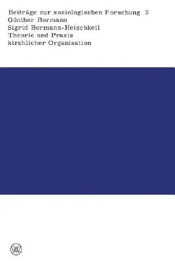 Cover of Theorie Und PRAXIS Kirchlicher Organisation