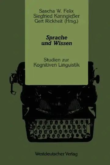 Cover of Sprache Und Wissen