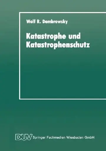 Cover of Katastrophe Und Katastrophenschutz