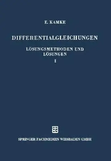 Cover of Differentialgleichungen Lösungsmethoden Und Lösungen