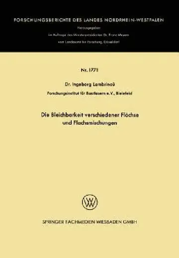 Cover of Die Bleichbarkeit Verschiedener Flächse Und Flachsmischungen