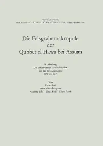 Cover of Die Felsgräbernekropole Der Qubbet El Hawa Bei Assuan