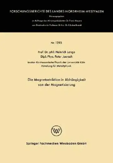 Cover of Die Magnetostriktion in Abhängigkeit Von Der Magnetisierung