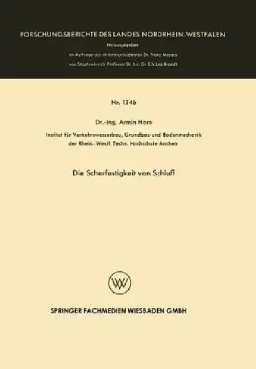 Cover of Die Scherfestigkeit Von Schluff