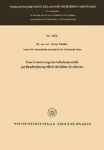 Cover of Eine Erweiterung Des Schalenmodells Zur Beschreibung Alkali-Ähnlicher Strukturen