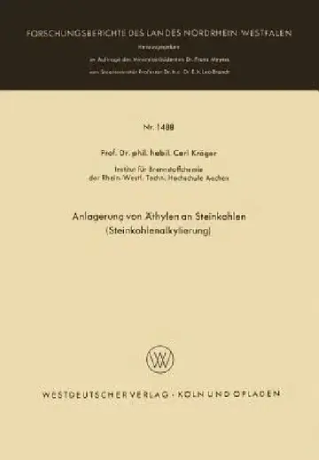 Cover of Anlagerung Von Äthylen an Steinkohlen (Steinkohlenalkylierung)