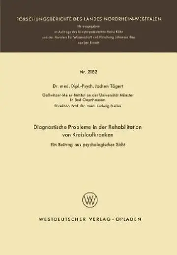 Cover of Diagnostische Probleme in Der Rehabilitation Von Kreislaufkranken