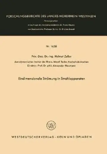 Cover of Eindimensionale Strömung in Strahlapparaten