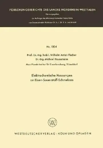 Cover of Elektrochemische Messungen an Eisen-Sauerstoff-Schmelzen