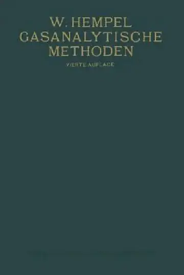 Cover of Gasanalytische Methoden