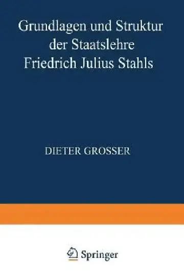Cover of Grundlagen Und Struktur Der Staatslehre Friedrich Julius Stahls