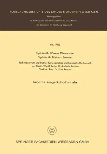 Cover of Implizite Runge-Kutta-Formeln