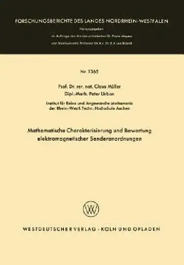 Cover of Mathematische Charakterisierung Und Bewertung Elektromagnetischer Senderanordnungen